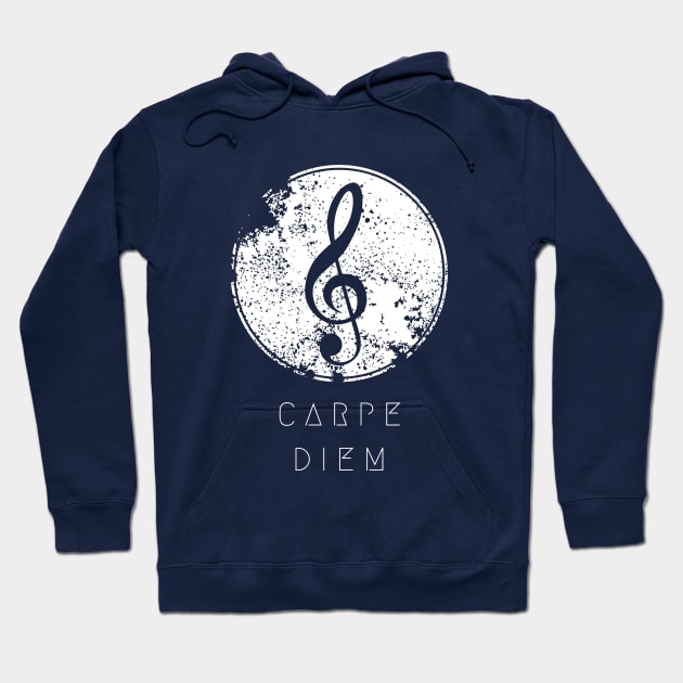 Carpe diem, listen to music Hoodie by Pictonom